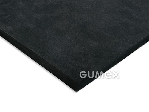 Mikroporézna guma CRK 20 samozhášavá, hrúbka 2mm, 2000x1000mm, hustota 150kg/m3, CR, (EN 45545-2), -40°C/+120°C, čierna